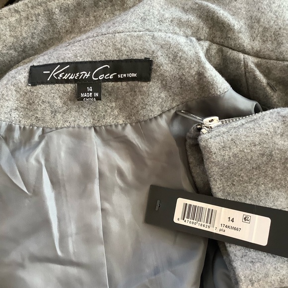 Kenneth Cole Women's Gray Coat NWT - Picture 10 of 11